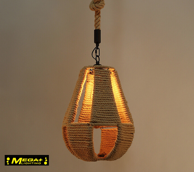 Rope creative store ceiling lamp pendant light