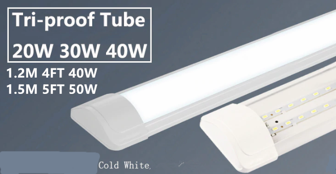 T8 1.2M 1.5M 40W 50W LED Tri-Proof Light Batten Tube Explosion Proof LED Tube.