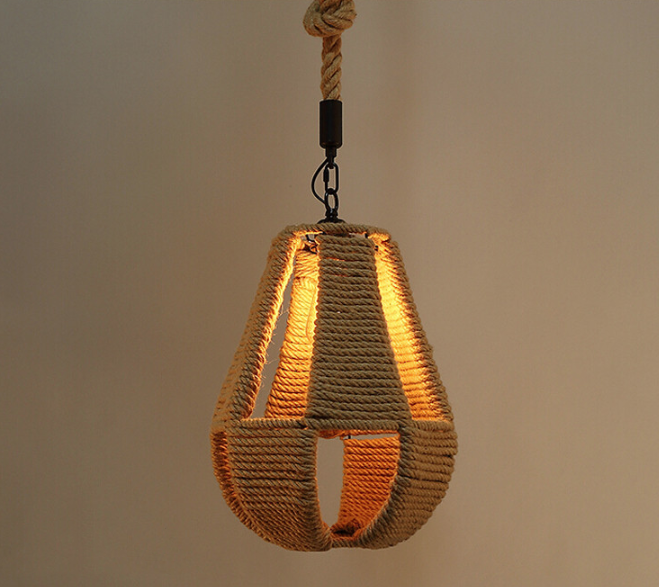 led lamp Rope creative store ceiling lamp pendant lighting Cafe loft lamp restaurant droplight
