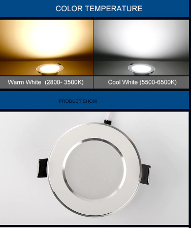 LED Downlight 3W 5W 7W 9W 12W 15W Round Recessed Lamp.
