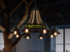 Black Painted Hemp Rope Pendant Light for Bar Cafe Dining Room