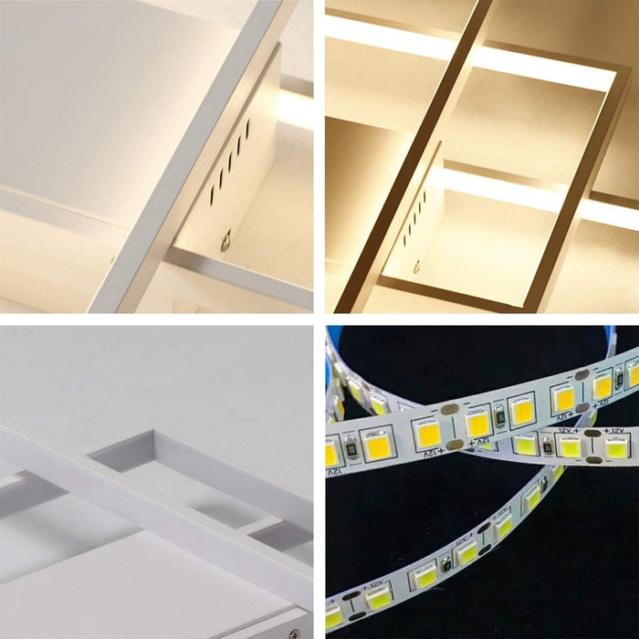 White LED Ceiling Light Modern Rectangular Aluminium Light  with 3 colours Ceiling Light 3000 K - 6000 K