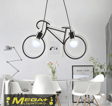 LED Chandelier Lights Living Room Iron Bike