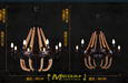 Black Color rope Pendant chandelier Fixtures