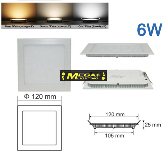3W 6W 9W 12W 18W 24W LED downlight Square led panel light