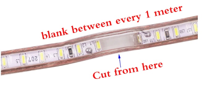 220V Led strip IP65 Waterproof 3014 SMD 120 Leds/M White, Warm White.