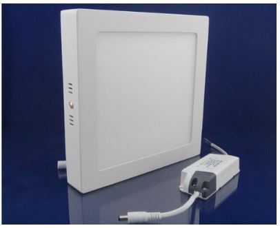 24W, 18W, 12W, 6W LED Ceiling Lights: Surface Mounted Square Complete with Fittings + Driver.