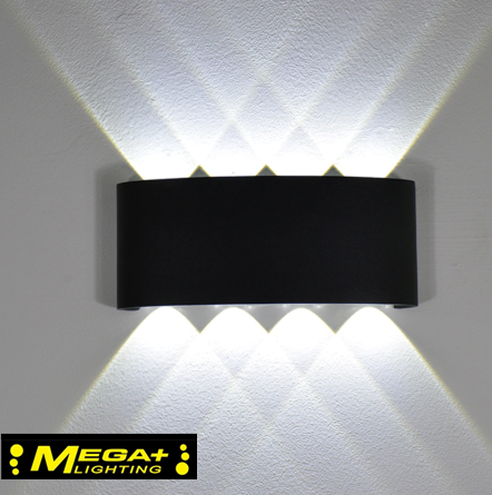 Up DownBlack Modern Wall Lamp Led Aluminum Outdoor.