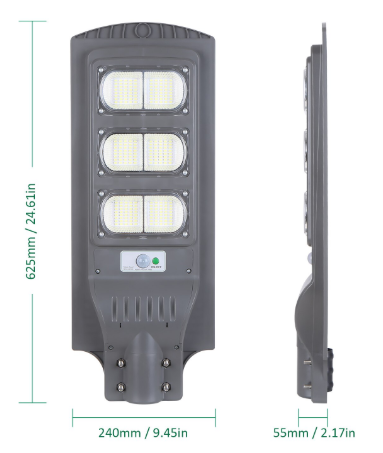 40w 60w 100w Solar Powered Wall Street Lights  with Remote PIR Motion Sensor.