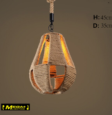 Rope creative store ceiling lamp pendant light