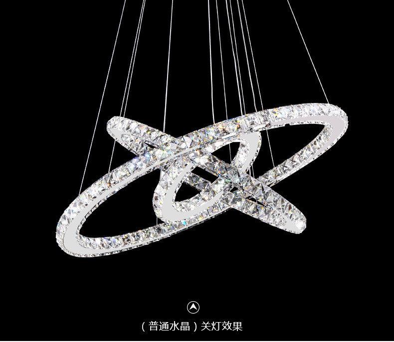 Creative stainless steel ring crystal modern Pendant