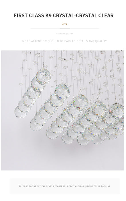 LED modern chandelier K9 crystal chandelier light