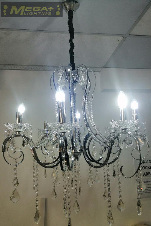 8 head modern decorative design crystal chandelier