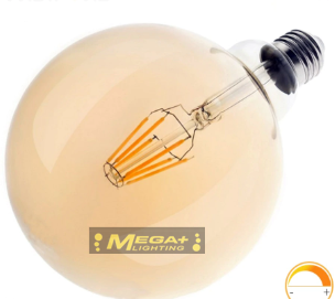 Led Filament Bulb G125 Big Global light bulb 4W 6W E27