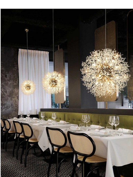16head Modern Crystal Dandelion Chandelier Lighting Spark Ball Pendant Lamp