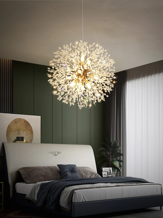 16head Modern Crystal Dandelion Chandelier Lighting Spark Ball Pendant Lamp