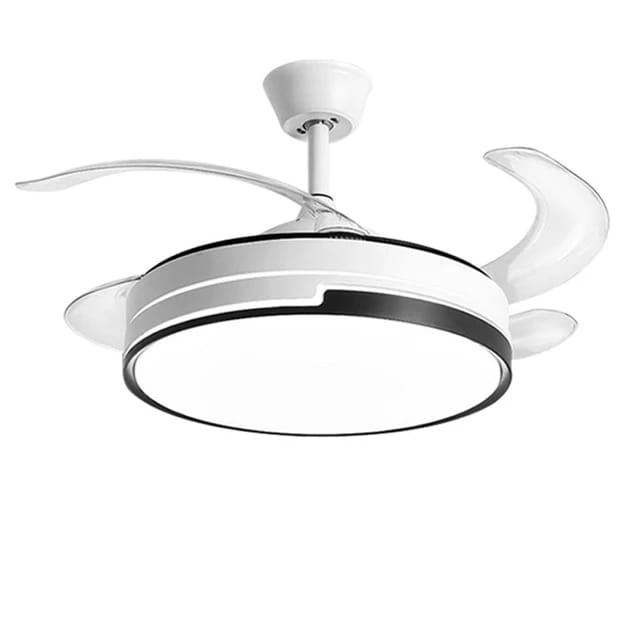Ceiling Fan With Light 42 inch Retractable Invisible Fan Light Ceiling