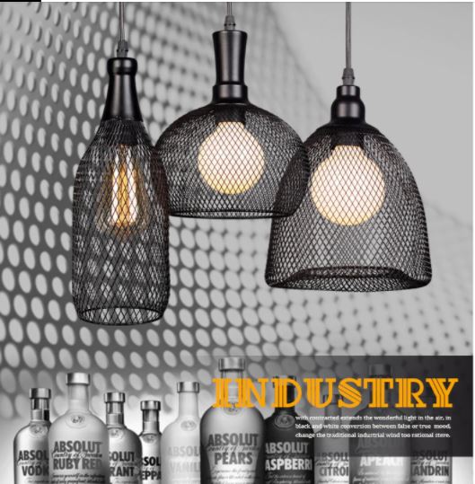 Industrial Retro Vintage Pendant Lights Black Metal