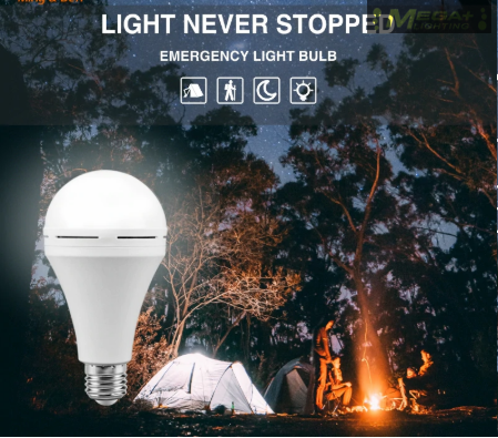 Powerful LED Emergency Light Bulb E27 9W Rechargeable