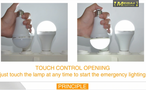 Powerful LED Emergency Light Bulb E27 9W Rechargeable